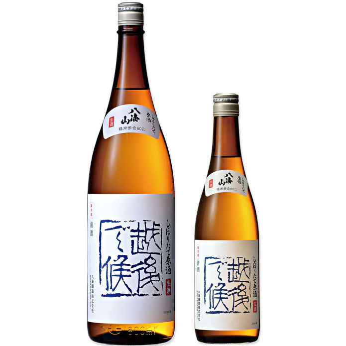 八海山 しぼりたて原酒 越後で候 青 1800ml / 720ml [季節限定]　