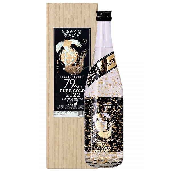 栄光冨士 純米大吟醸 79Au 〜PURE GOLD〜 金箔入 木箱 720ml [季節限定]　