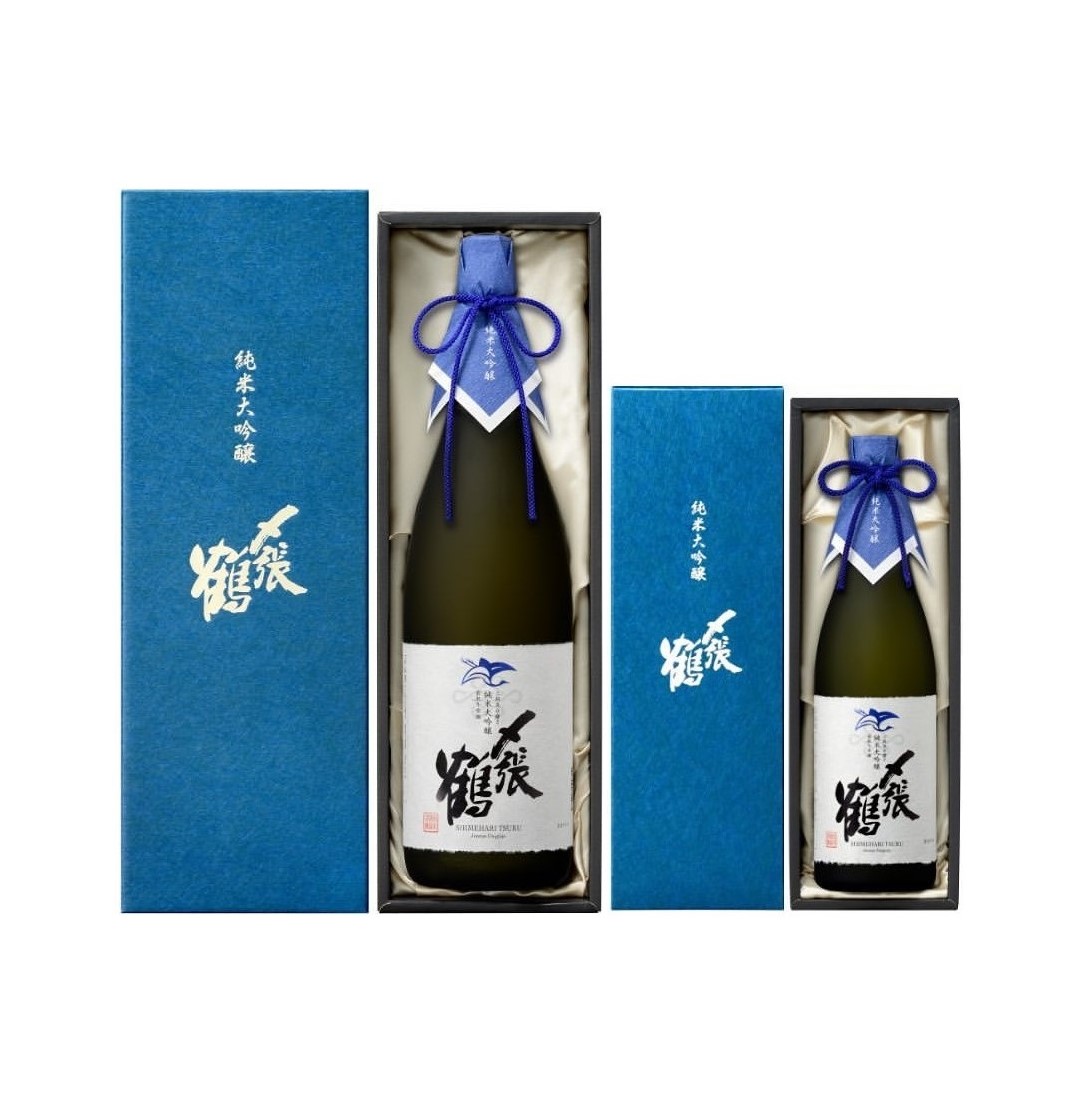 〆張鶴 純米大吟醸 BLUE LABEL ブルーラベル 袋取り雫酒 1800ml / 720ml [限定酒]　※蔵から直送商品