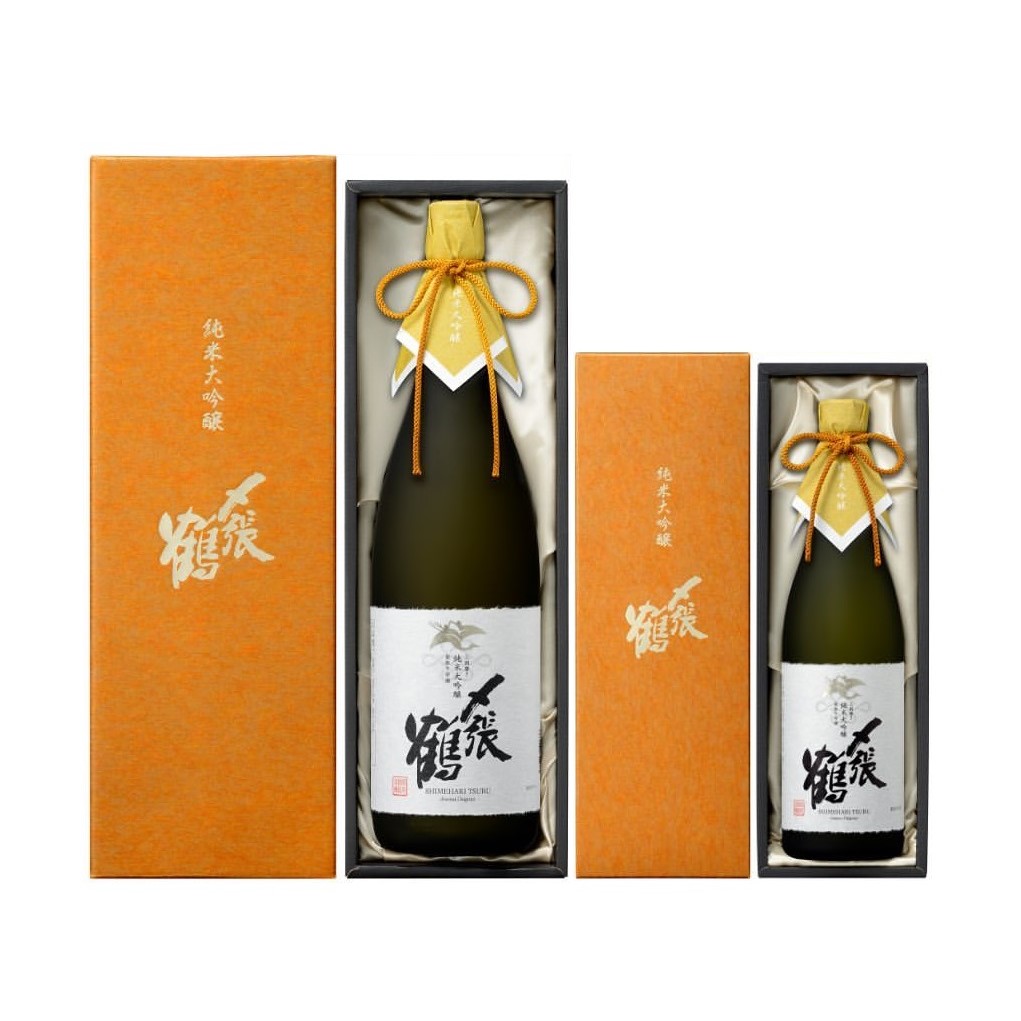 〆張鶴 純米大吟醸 プラチナラベル 袋取り雫酒 1800ml / 720ml [限定酒]　※蔵から直送商品