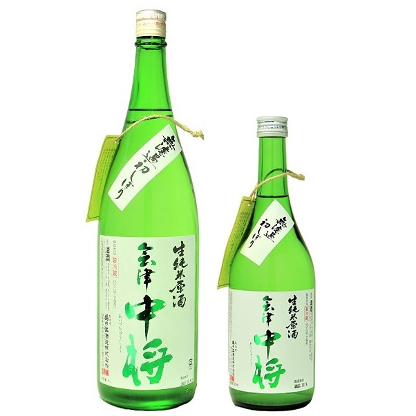 会津中将 生純米原酒 無濾過初しぼり 1800ml / 720ml [季節限定]　