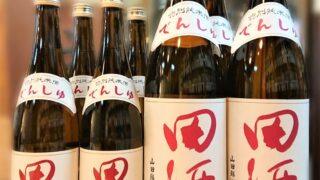 赤い文字の「田酒 特別純米酒 山田錦」2021年 新発売です