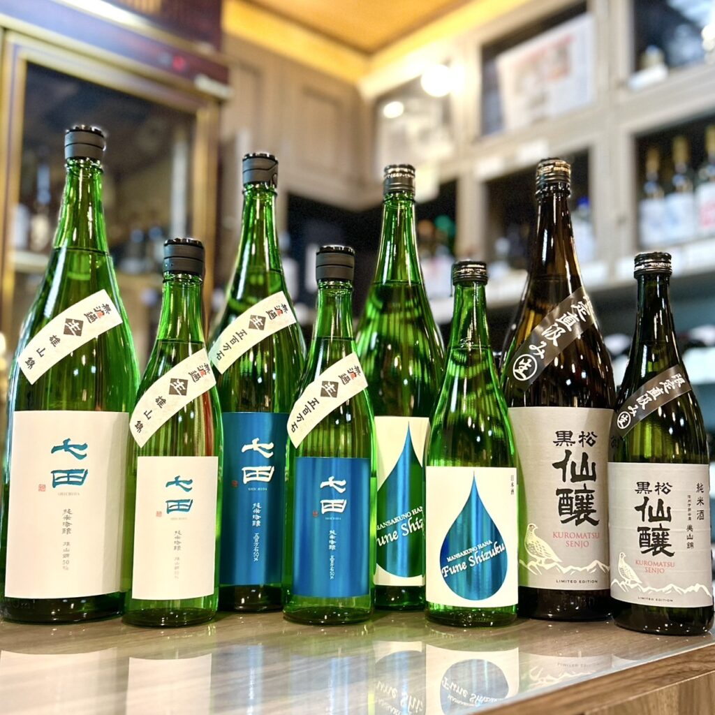 全国各地から新酒が続々到着！「七田 雄山錦 / 五百万石」「まんさくの花 槽しずく」「黒松仙醸 直汲み」のご紹介です！