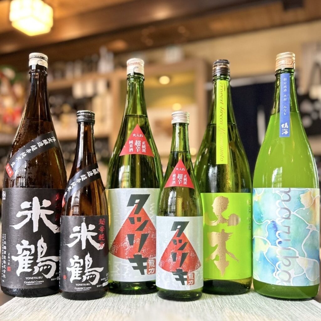 キリっと辛口の夏の酒！「米鶴 超辛純米生」「龍力 超辛純米」「山本 フォレストグリーン」「鳴海 水面」のご紹介！