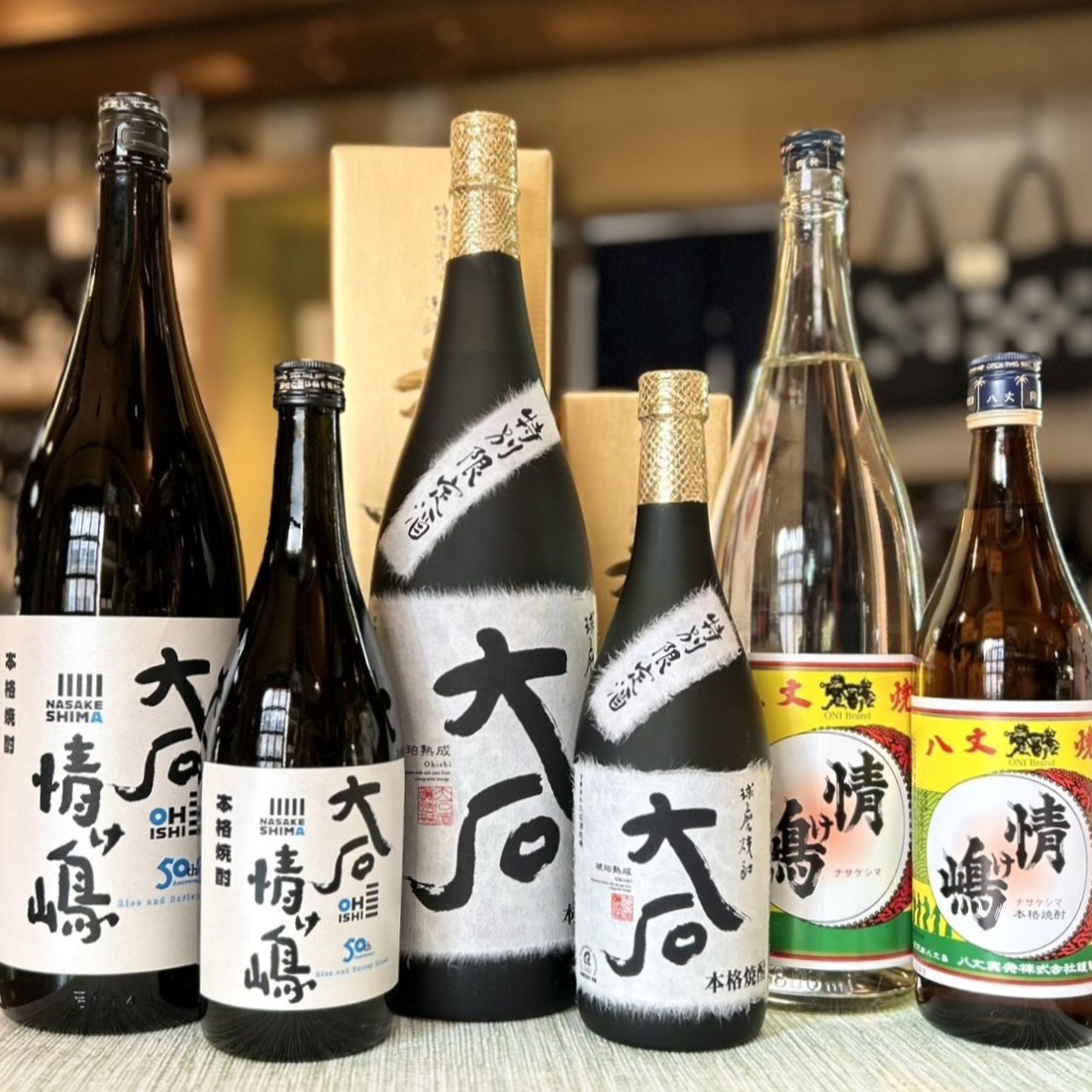 大石さんと情け嶋さんのコラボ焼酎！「大石 情け嶋」が到着！