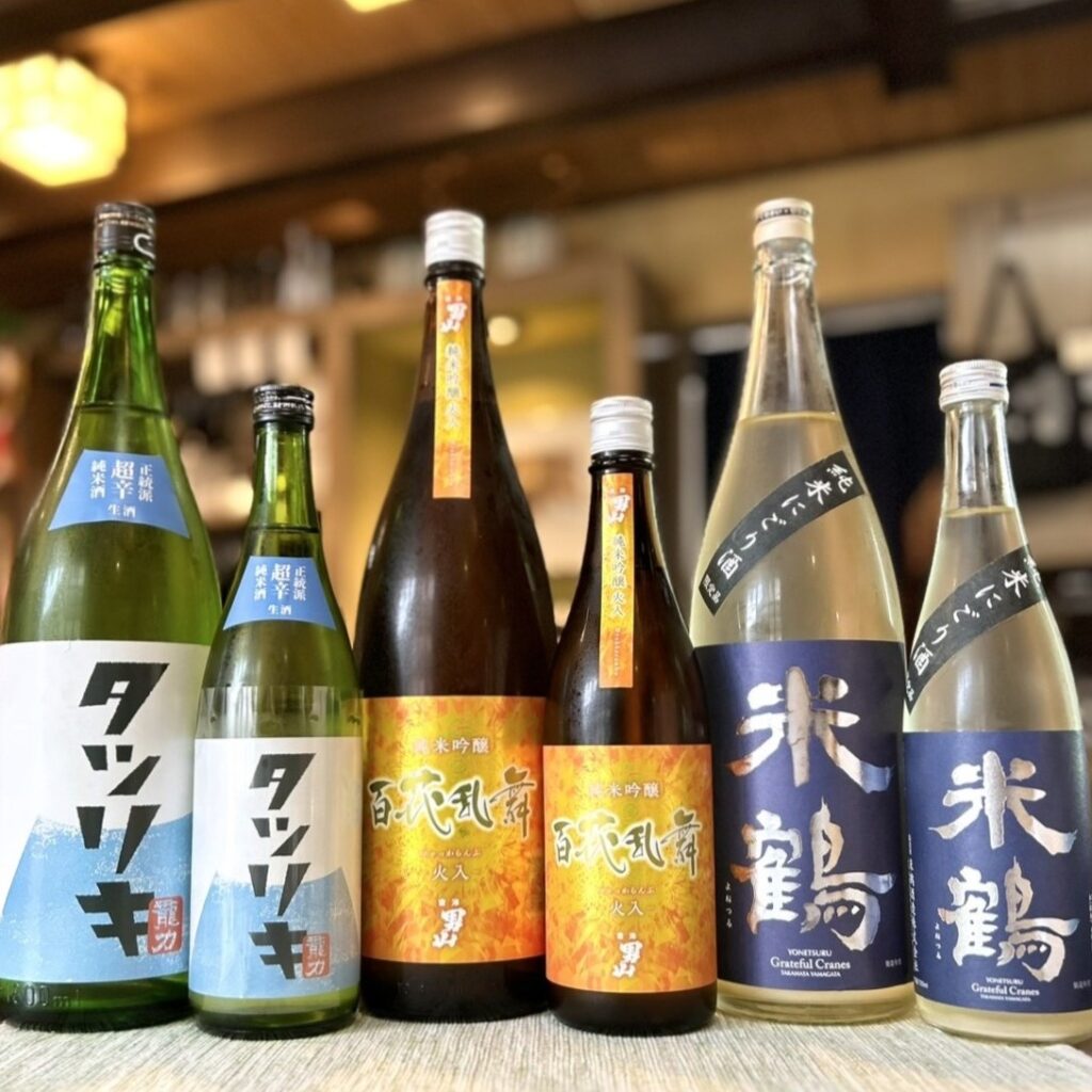 タイプの異なる辛口酒!「龍力 超辛純米生」「會津男山 百花乱舞」「米鶴 辛口かすみ酒」のご紹介!