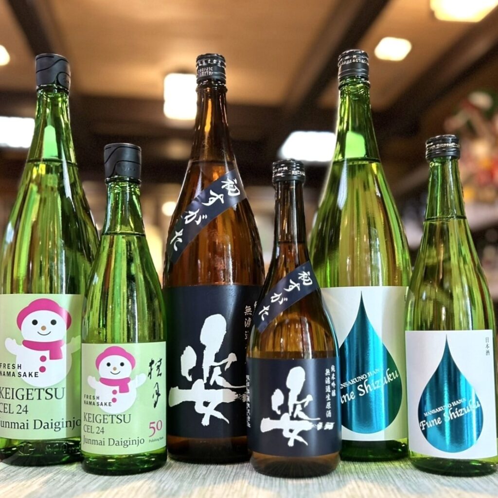 綺麗な甘さのしぼりたて生！「桂月 CEL24」「姿 初すがた」「まんさくの花 槽しずく」のご紹介！