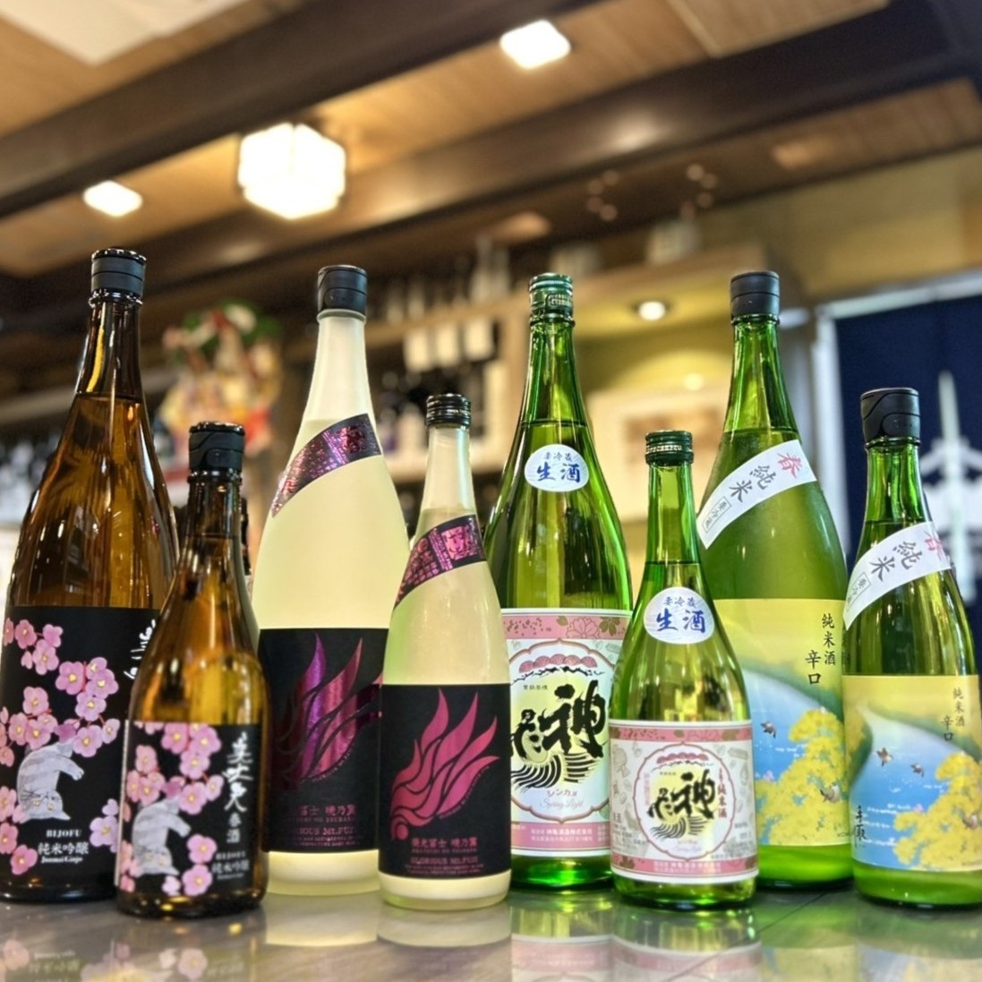 心も弾む春の酒!「美丈夫 春酒」「栄光冨士 暁乃翼」「神亀 Spring Light」「手取川 春」のご紹介!