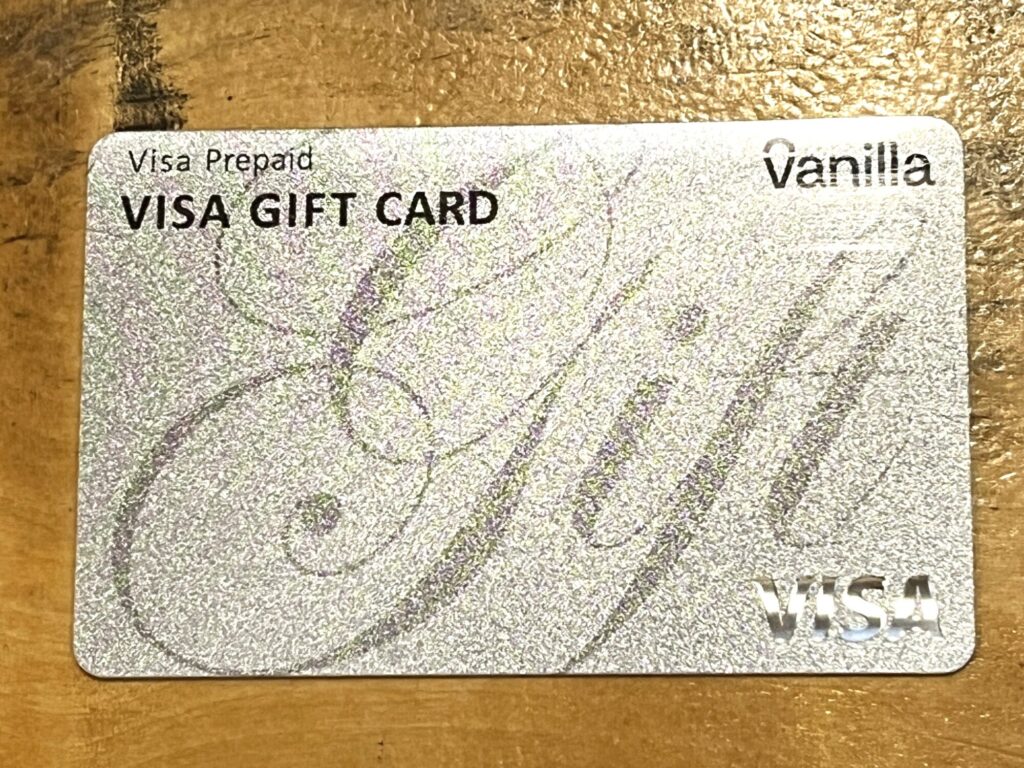板橋区で配布の「プリペイト型 VISA ギフトカード」当店で使えます!