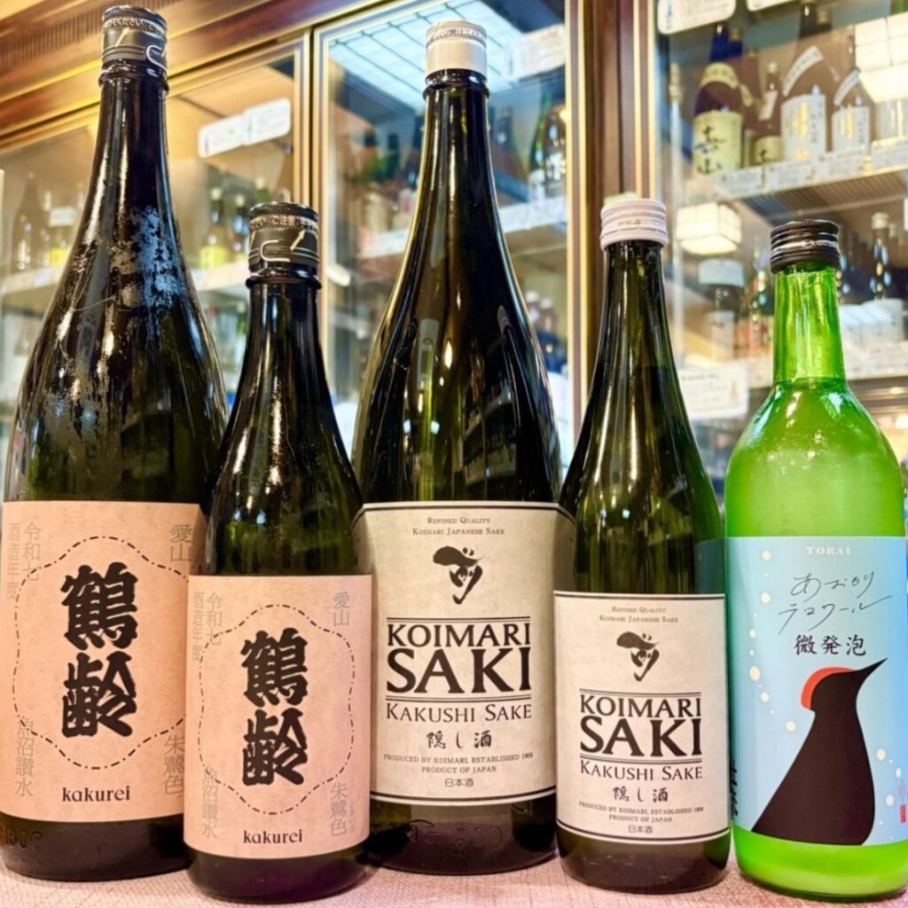 秘密のお酒あります!「鶴齢 朱鷺色」「古伊万里前 隠し酒」「杜來 青森テロワール酒 微発泡」のご紹介!